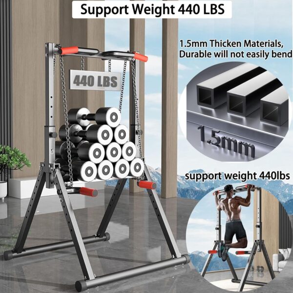 Foldable Pull Up & Dip Bar - Image 3