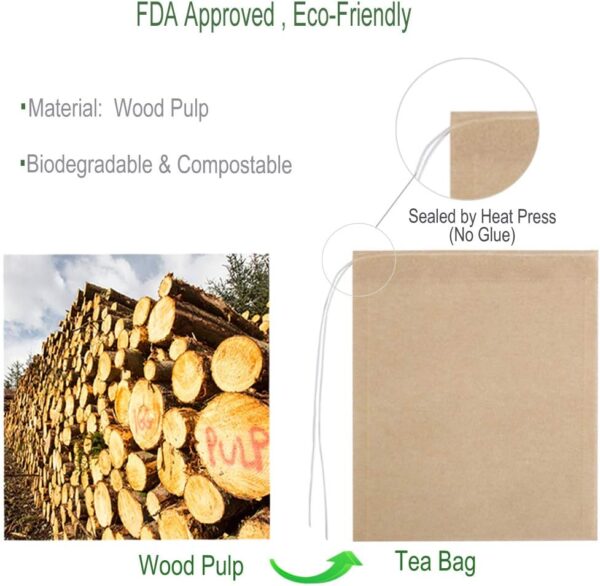 Eco-Fil Disposable Tea Filter Bags for Loose Tea - Image 5